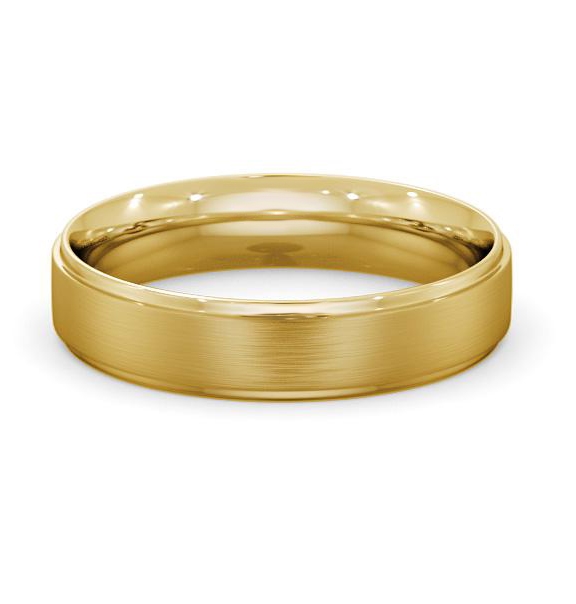 Mens Side Step Design with Matt Finish Wedding Ring 9K Yellow Gold WBM9B_YG_THUMB2 