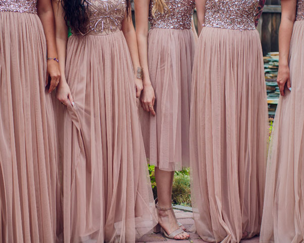 Choose sparkling bridesmaid dresses