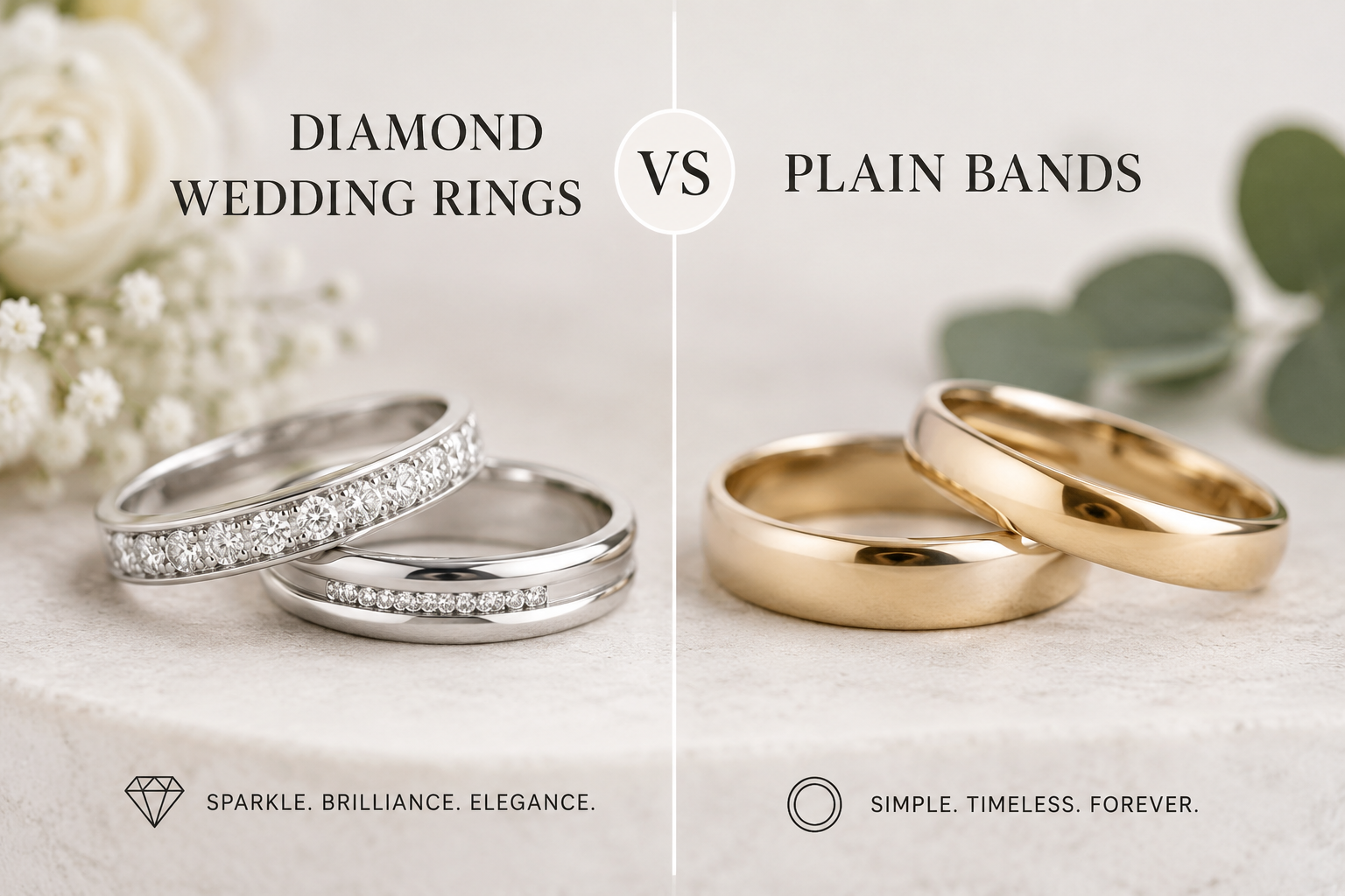 Diamond Wedding Rings vs Plain Bands: Which Should You Choose?